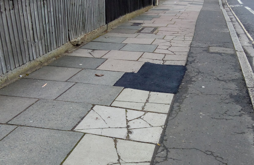 How the LibDem Council spends your money on pavement repairs.....
