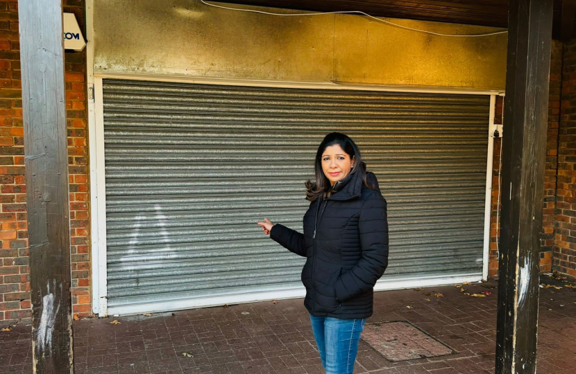 Nupur Majumdar outside the now closed chemist