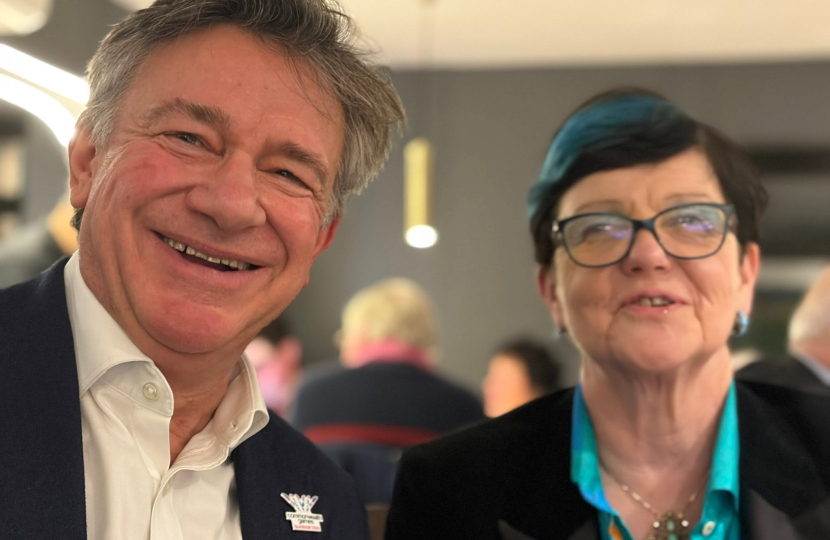 Marc Hope with Baroness Neville-Rolfe