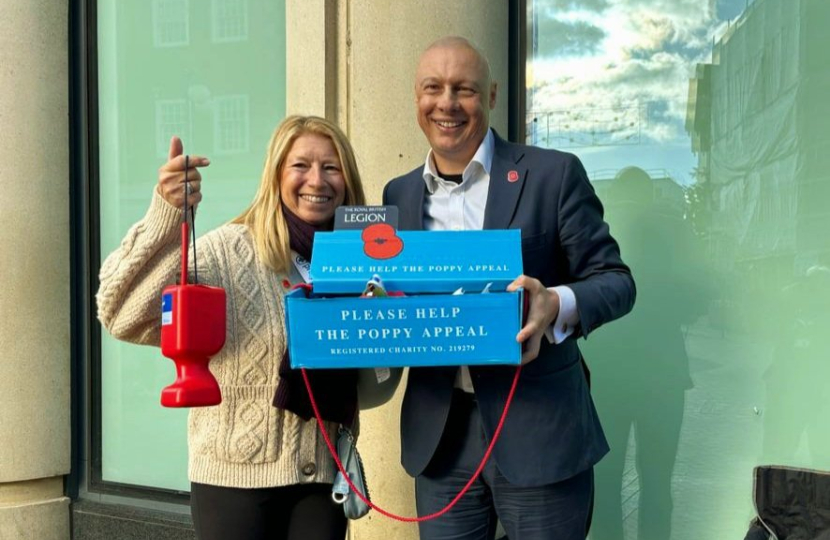 Jonathan Hulley supporting the poppy appeal