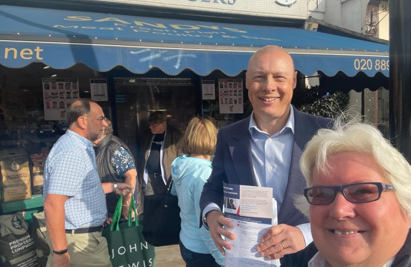 Jonathan Hulley outside Sandy's fishmongers in King Street Twickenham