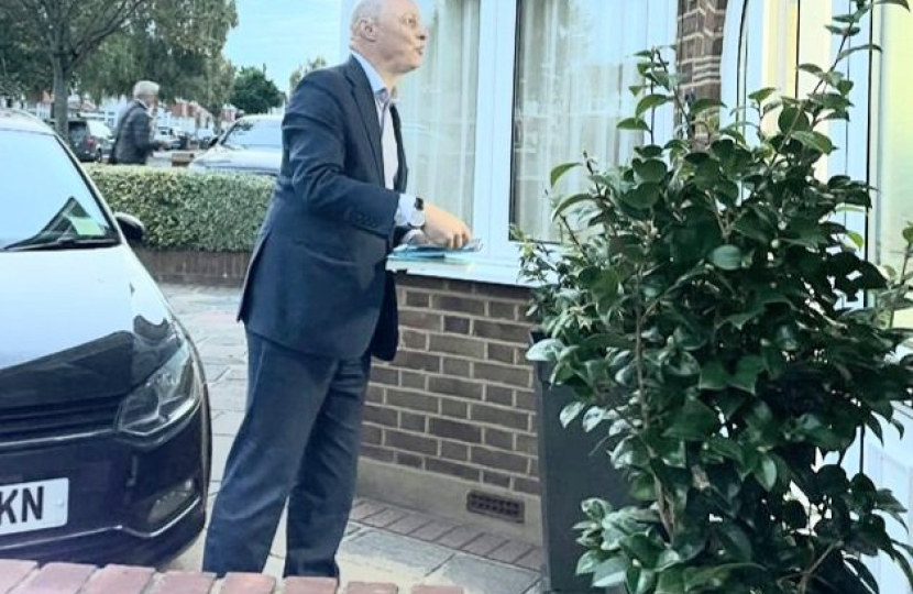 JOnathan Hulley on the doorstep in Whitton