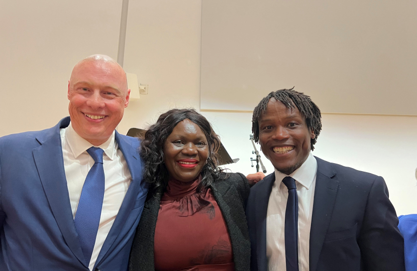 Ron is congratulated by Twickenham's Jonathan Hulley and Sheba Sogol