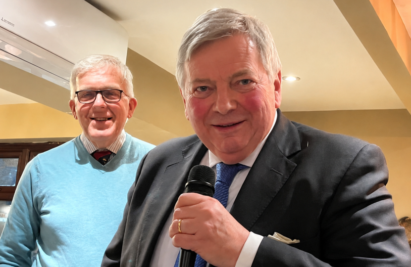 Lord True speaking to Conservative Party Memembers in Whitton