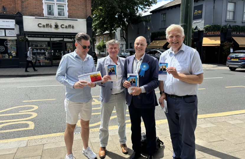 Conservative Campaigners out in Teddington High Street
