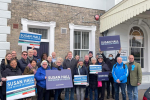 Conservative Campaigners Outside Teddington Station