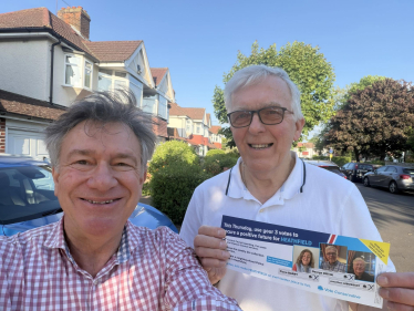 George Dryja, getting our the vote for the Conservatives in Heathfield Ward, Whitton
