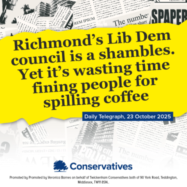 Daily Telegraph Headline - Richmond’s Lib Dem council is a shambles