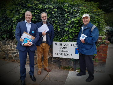 Jonathn Hulley out campaigning in South Ward