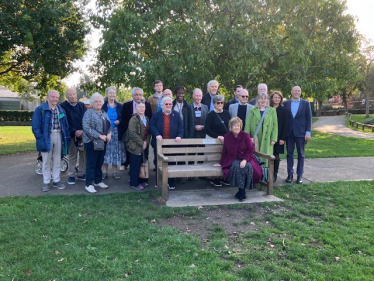 The Geoffrey Samuel Memorial Bench is unveiled