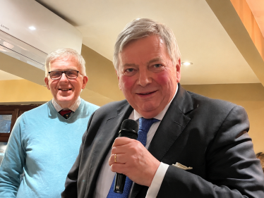 Lord True speaking to Conservative Party Memembers in Whitton