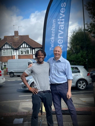 Ron Mushiso and Jonathan Hulley out talking to residents in West Twickenham