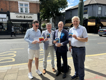 Conservative Campaigners out in Teddington High Street