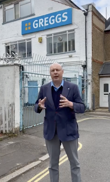 Jonathan Hulley calling for more homes for the next generation outside Greggs Bakery